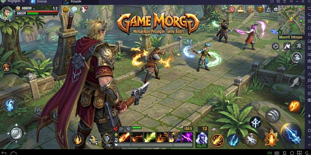 Tampilan gameplay <strong>888IDR</strong> yang memukau dan imersif dalam MMORPG.