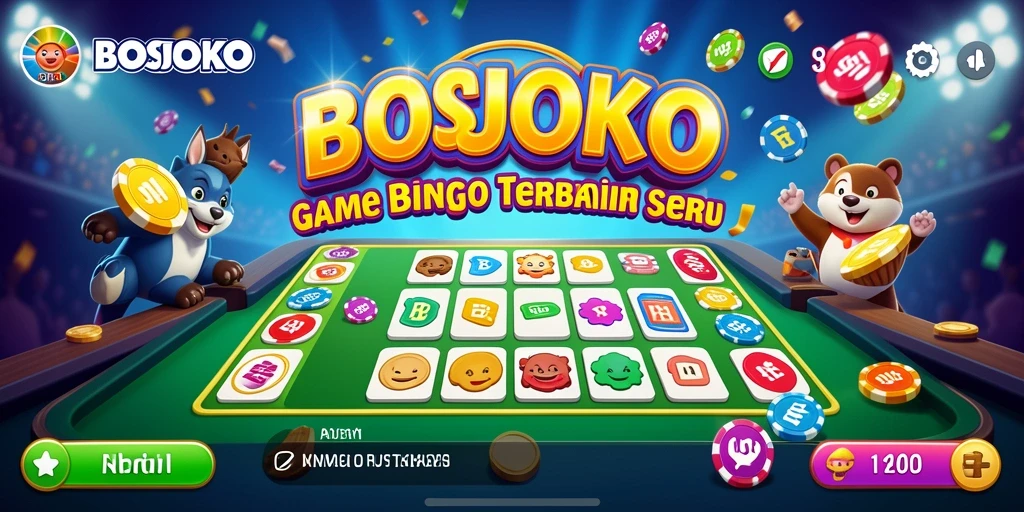 Screenshot gameplay BOSJOKO menampilkan suasana Bingo yang ceria dan interaktif.