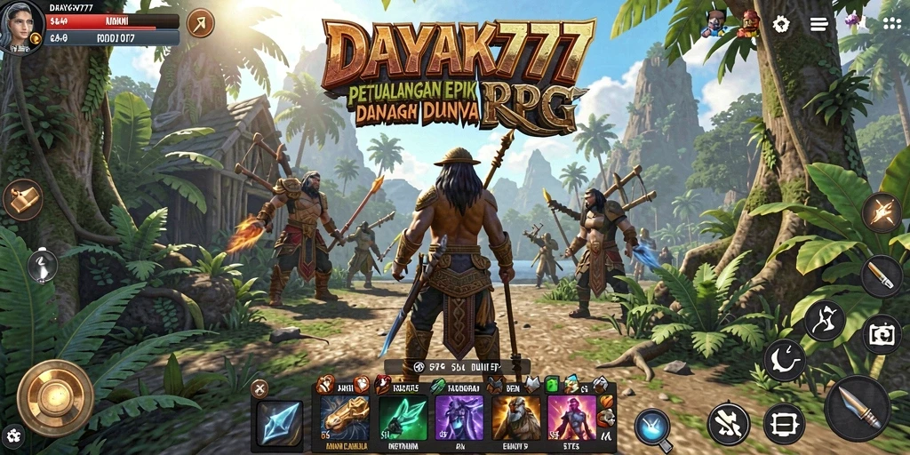 Screenshot DAYAK777 menampilkan aksi pertarungan dalam game RPG yang mendebarkan.
