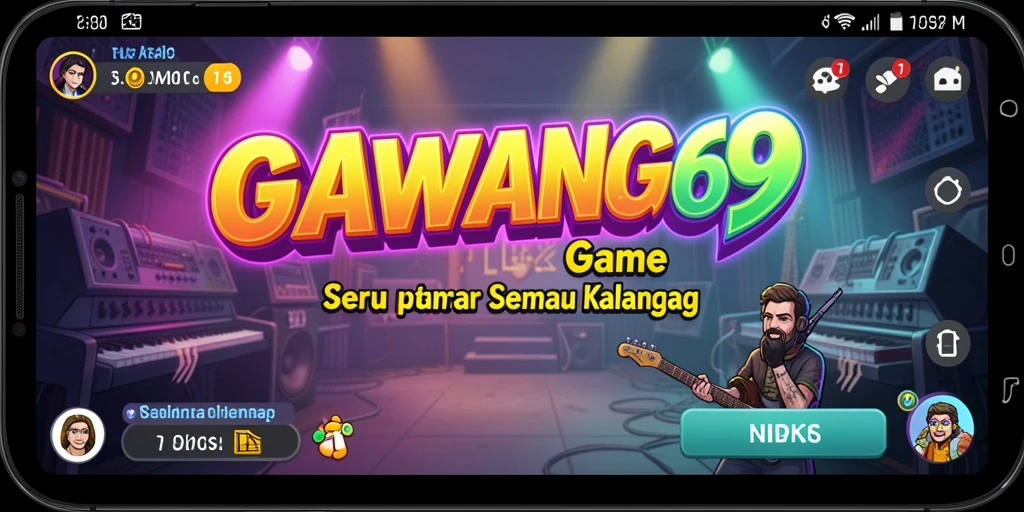 Screenshot utama GAWANG69 menampilkan gameplay seru dalam permainan musik.