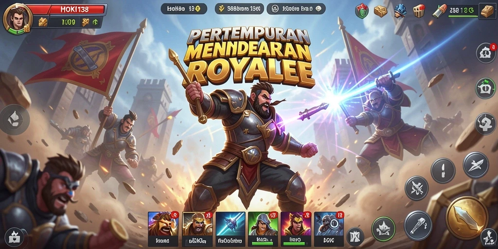 Tampilkan momen seru dari pertempuran HOKI138 dalam gameplay.