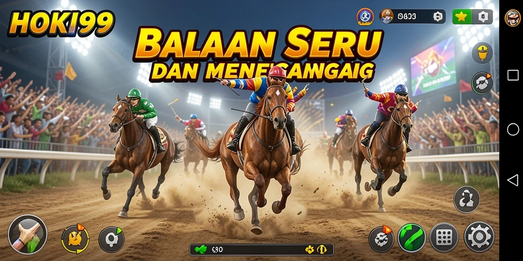Tangkapan layar utama HOKI99 saat balapan seru di trek yang menantang.