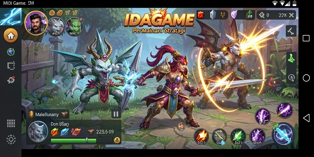 Tangkapan layar gameplay <strong>IDAGAME</strong> yang menampilkan aksi strategi yang mendebarkan.