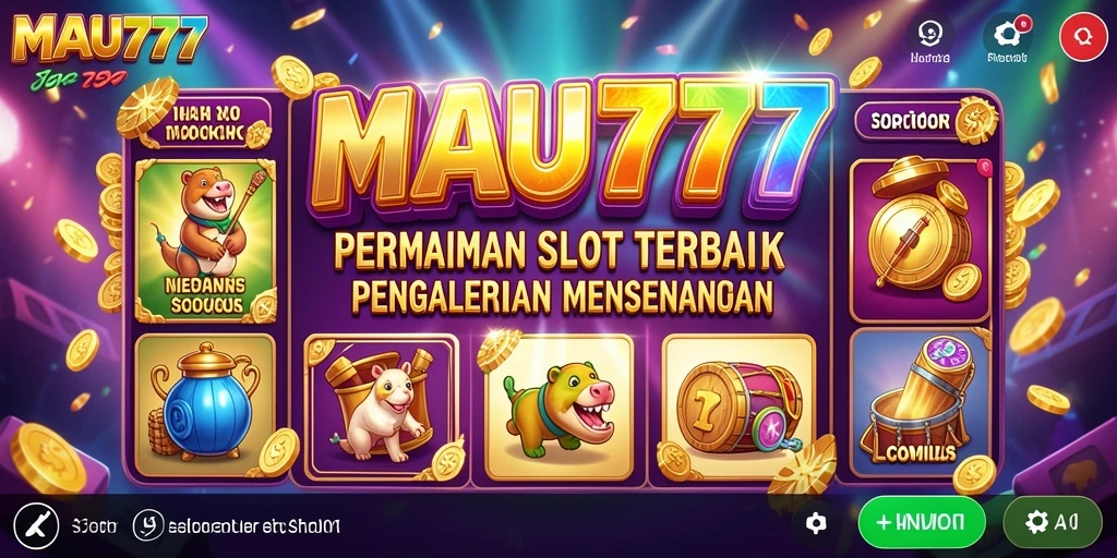 Tampilan gameplay yang menarik dari MAU777 saat mesin slot berputar.
