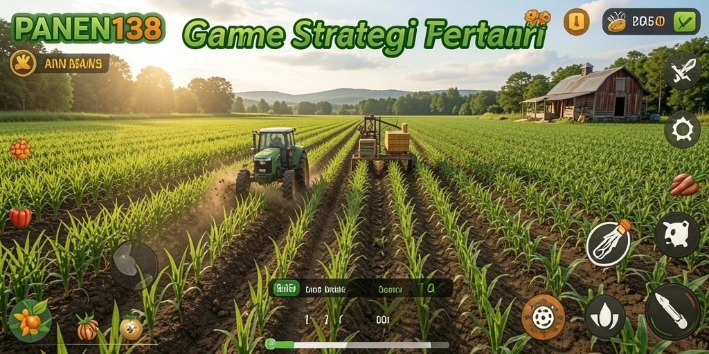 Screenshot Gameplay PANEN138 dengan elemen pertanian menarik.