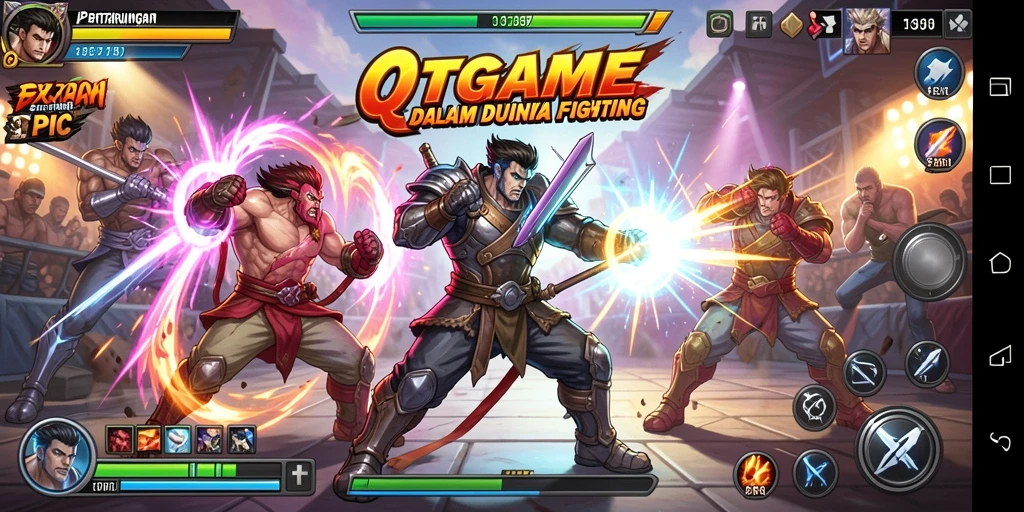 Gameplay seru di QTGAME dengan aksi pertarungan menegangkan.
