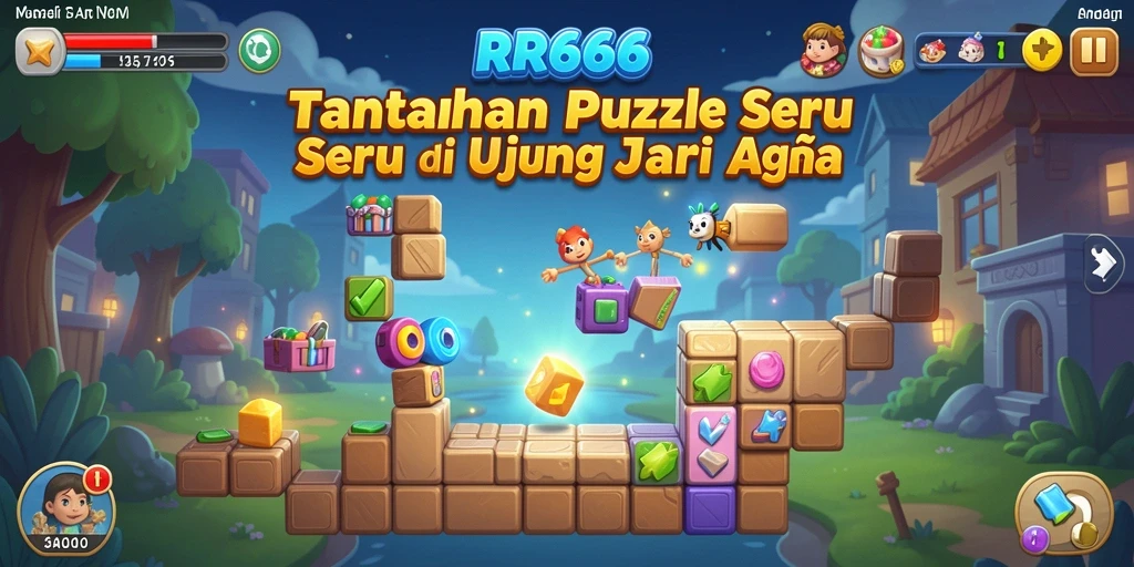 Screenshot gameplay RR666 yang menunjukkan berbagai puzzle menantang.