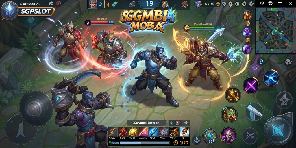 Tampilan seru gameplay MOBA di SGPSLOT.