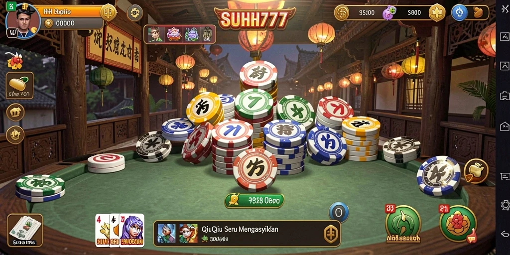 Tampilan gameplay QiuQiu yang menarik dan interaktif.