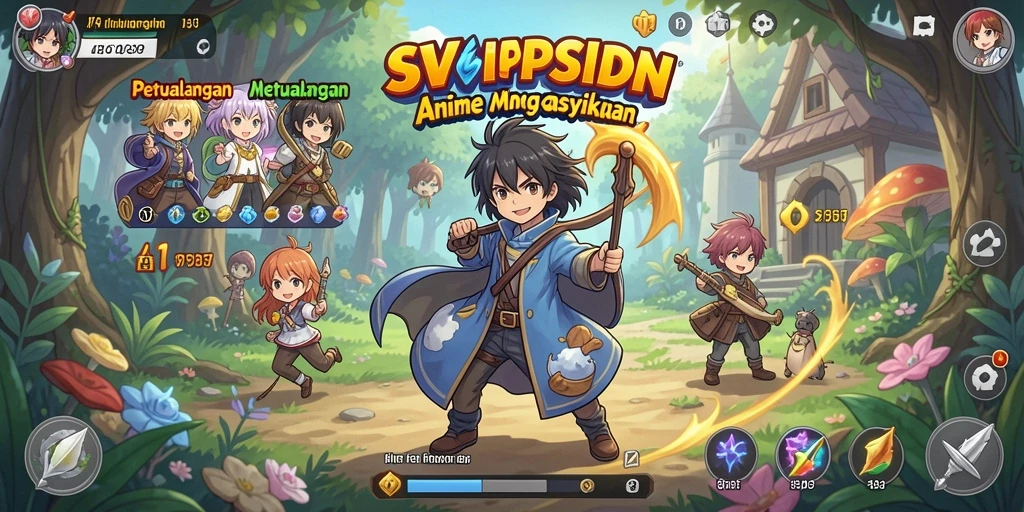 Tampilan menarik dari gameplay SVIPSIDN dengan karakter anime yang ikonik.