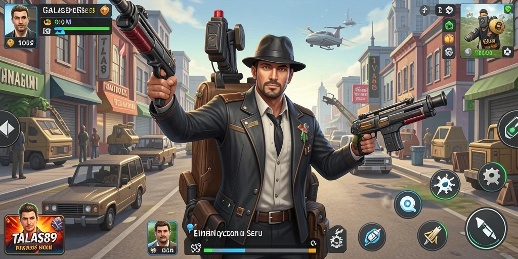 Tampilan gameplay TALAS89 yang menarik dengan berbagai elemen Tycoon.